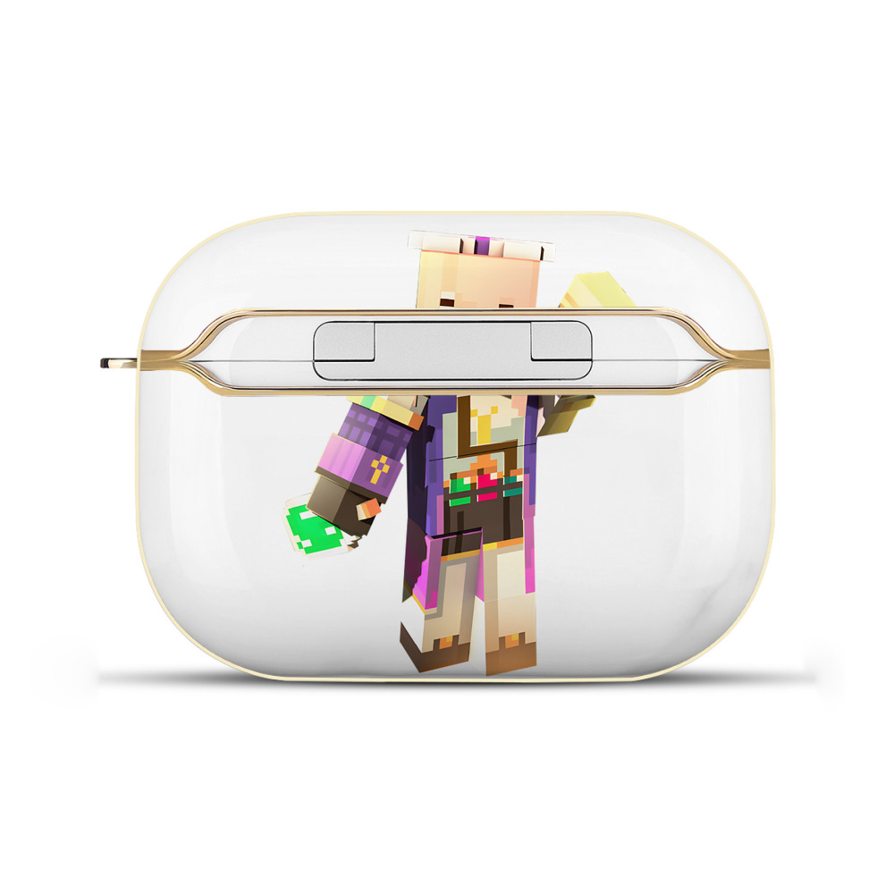 （画像用） マインクラフト ブロックの世界 Minecraft MC Block world 【AirPods Pro用】ハードシェル保護ケース｜耐衝撃・防指紋・カラビナ付き商品仕様