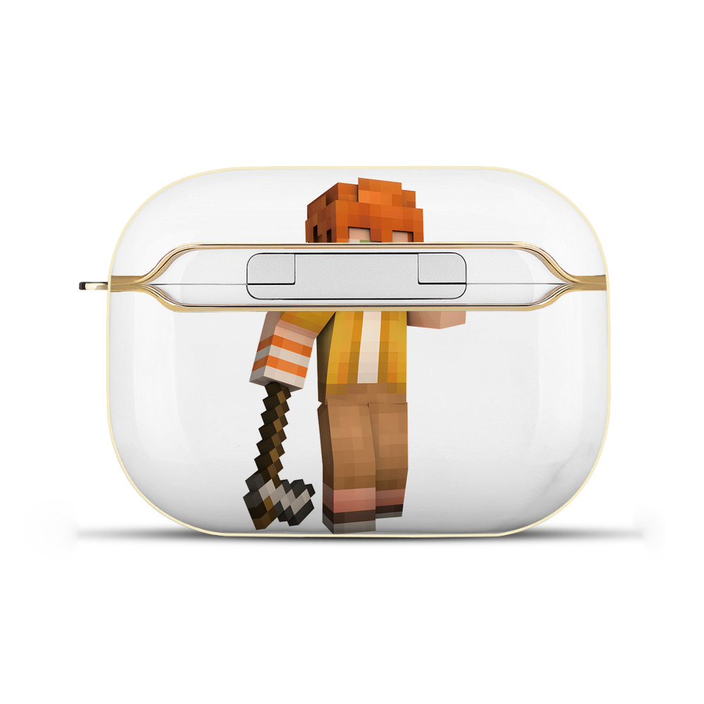 （画像用） マインクラフト ブロックの世界 Minecraft MC Block world 【AirPods Pro用】ハードシェル保護ケース｜耐衝撃・防指紋・カラビナ付き商品仕様