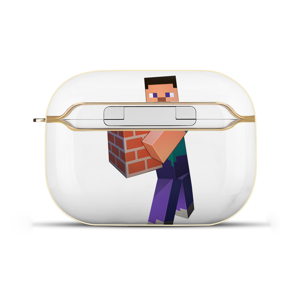 （画像用） マインクラフト ブロックの世界 Minecraft MC Block world 【AirPods Pro用】ハードシェル保護ケース｜耐衝撃・防指紋・カラビナ付き商品仕様