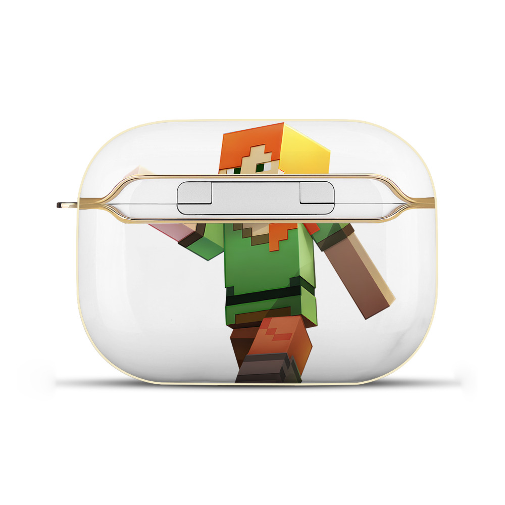 （画像用） マインクラフト ブロックの世界 Minecraft MC Block world 【AirPods Pro用】ハードシェル保護ケース｜耐衝撃・防指紋・カラビナ付き商品仕様