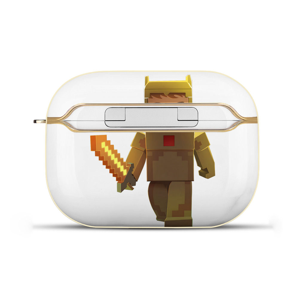 （画像用） マインクラフト ブロックの世界 Minecraft MC Block world 【AirPods Pro用】ハードシェル保護ケース｜耐衝撃・防指紋・カラビナ付き商品仕様