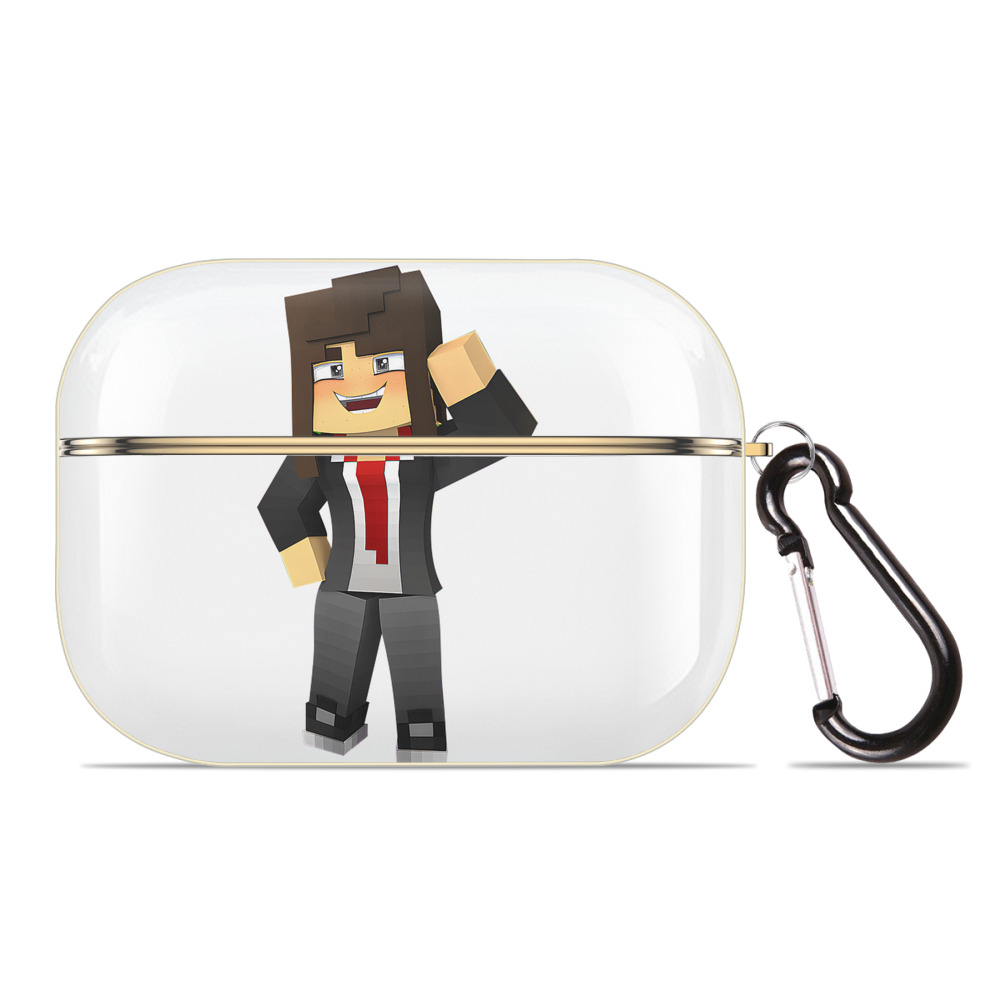 （画像用） マインクラフト ブロックの世界 Minecraft MC Block world 【AirPods Pro用】ハードシェル保護ケース｜耐衝撃・防指紋・カラビナ付き商品仕様