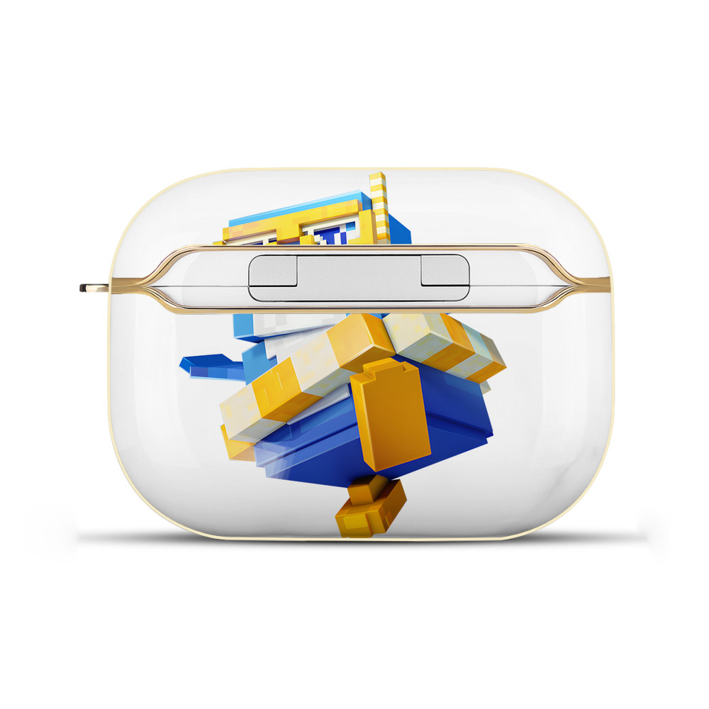 （画像用） マインクラフト ブロックの世界 Minecraft MC Block world 【AirPods Pro用】ハードシェル保護ケース｜耐衝撃・防指紋・カラビナ付き商品仕様