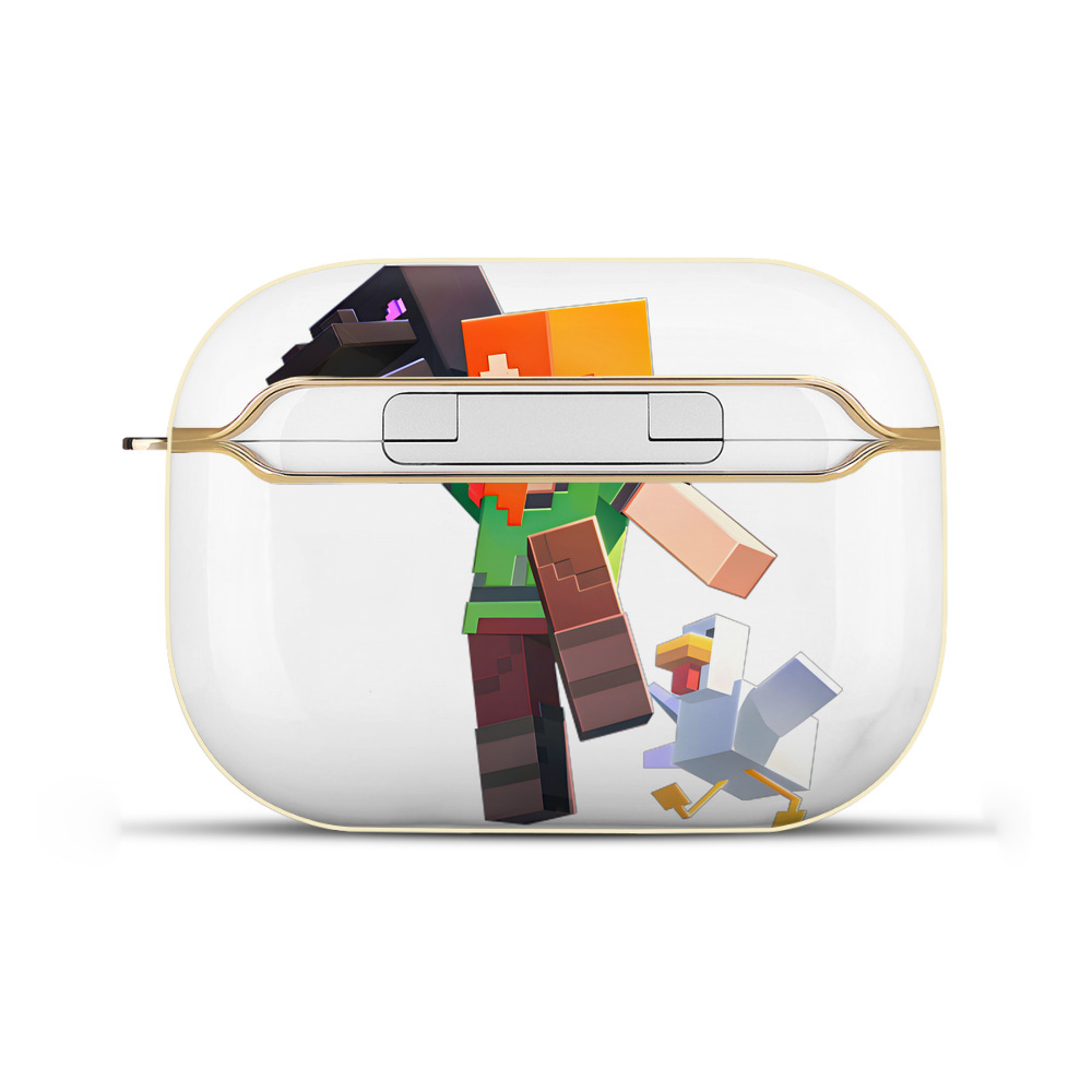（画像用） マインクラフト ブロックの世界 Minecraft MC Block world 【AirPods Pro用】ハードシェル保護ケース｜耐衝撃・防指紋・カラビナ付き商品仕様