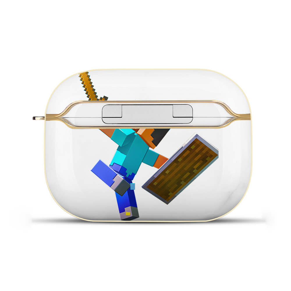 （画像用） マインクラフト ブロックの世界 Minecraft MC Block world 【AirPods Pro用】ハードシェル保護ケース｜耐衝撃・防指紋・カラビナ付き商品仕様