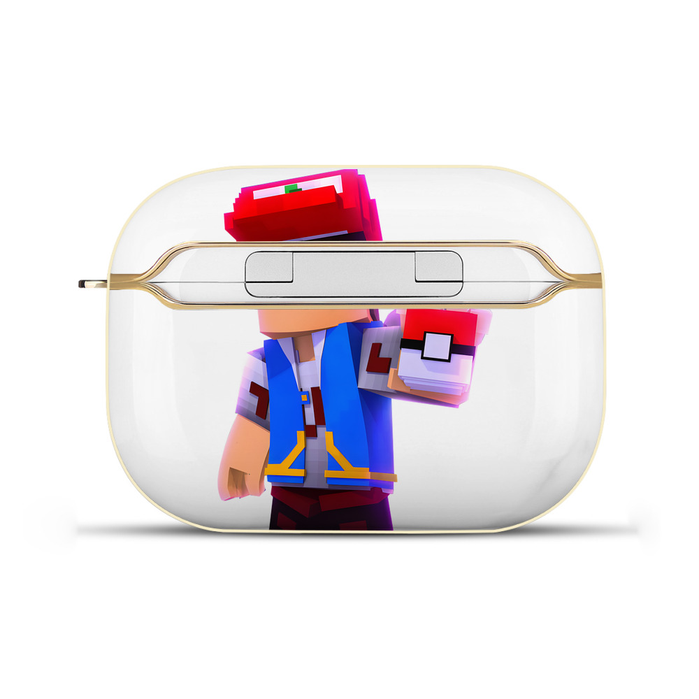 （画像用） マインクラフト ブロックの世界 Minecraft MC Block world 【AirPods Pro用】ハードシェル保護ケース｜耐衝撃・防指紋・カラビナ付き商品仕様