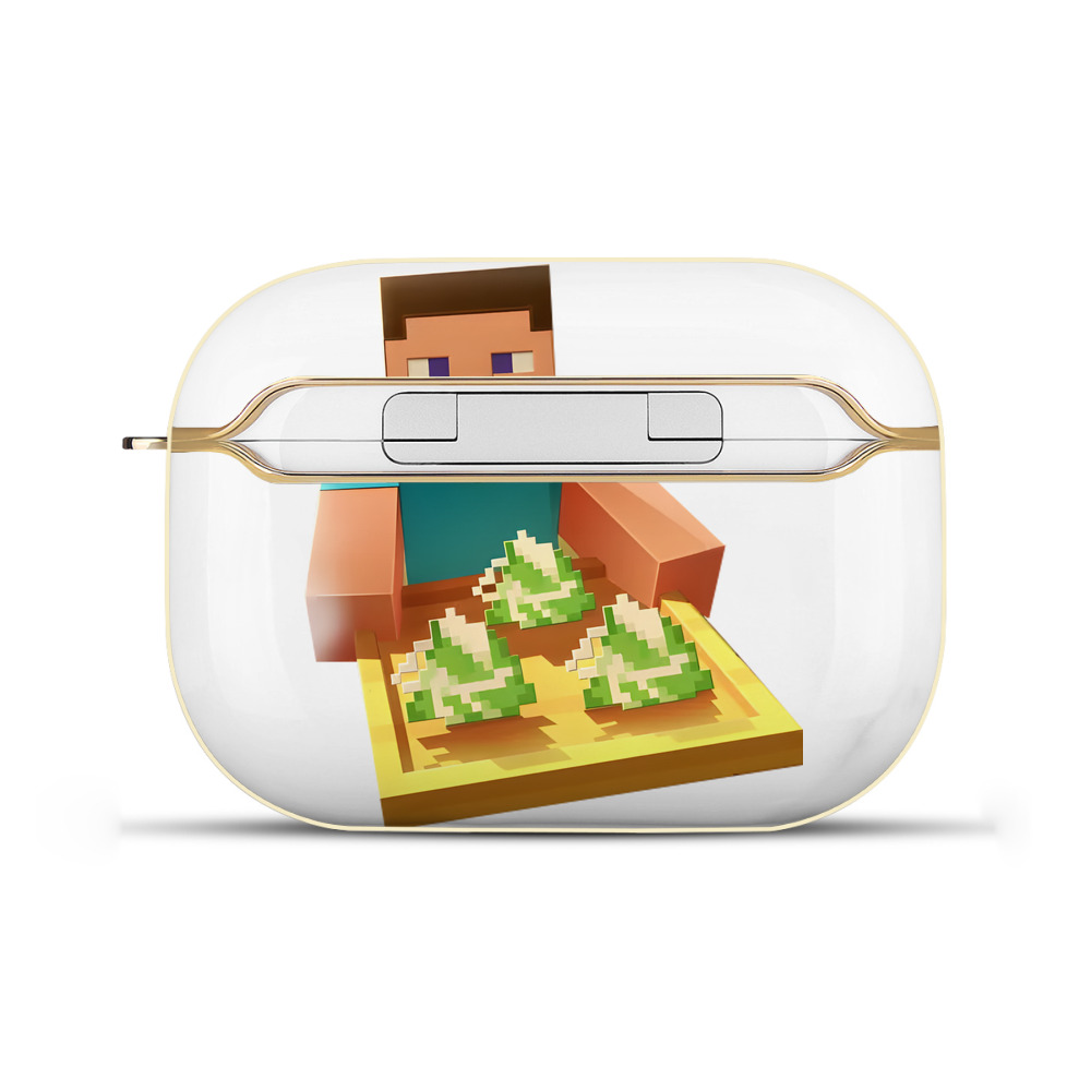 （画像用） マインクラフト ブロックの世界 Minecraft MC Block world 【AirPods Pro用】ハードシェル保護ケース｜耐衝撃・防指紋・カラビナ付き商品仕様