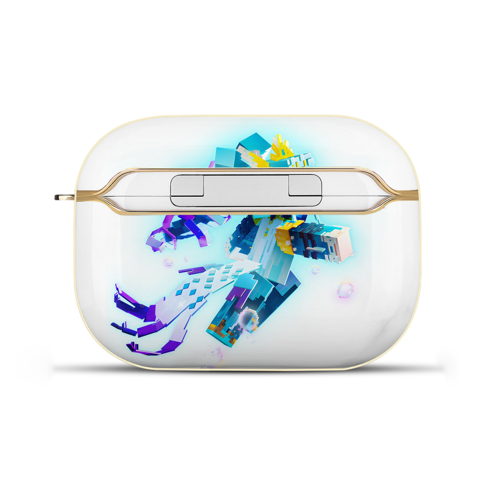 （画像用） マインクラフト ブロックの世界 Minecraft MC Block world 【AirPods Pro用】ハードシェル保護ケース｜耐衝撃・防指紋・カラビナ付き商品仕様