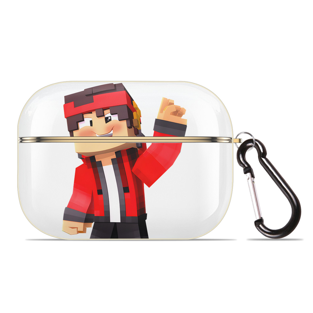 （画像用） マインクラフト ブロックの世界 Minecraft MC Block world 【AirPods Pro用】ハードシェル保護ケース｜耐衝撃・防指紋・カラビナ付き商品仕様