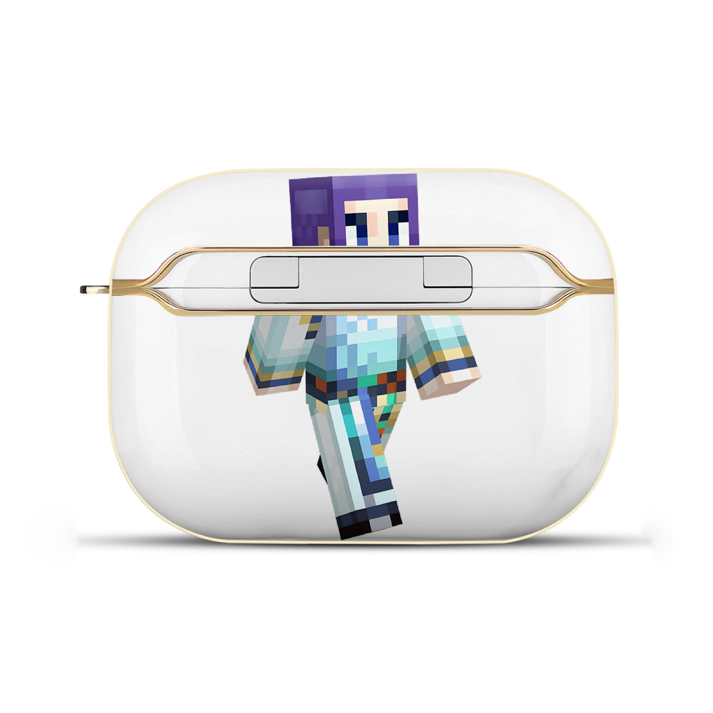 （画像用） マインクラフト ブロックの世界 Minecraft MC Block world 【AirPods Pro用】ハードシェル保護ケース｜耐衝撃・防指紋・カラビナ付き商品仕様