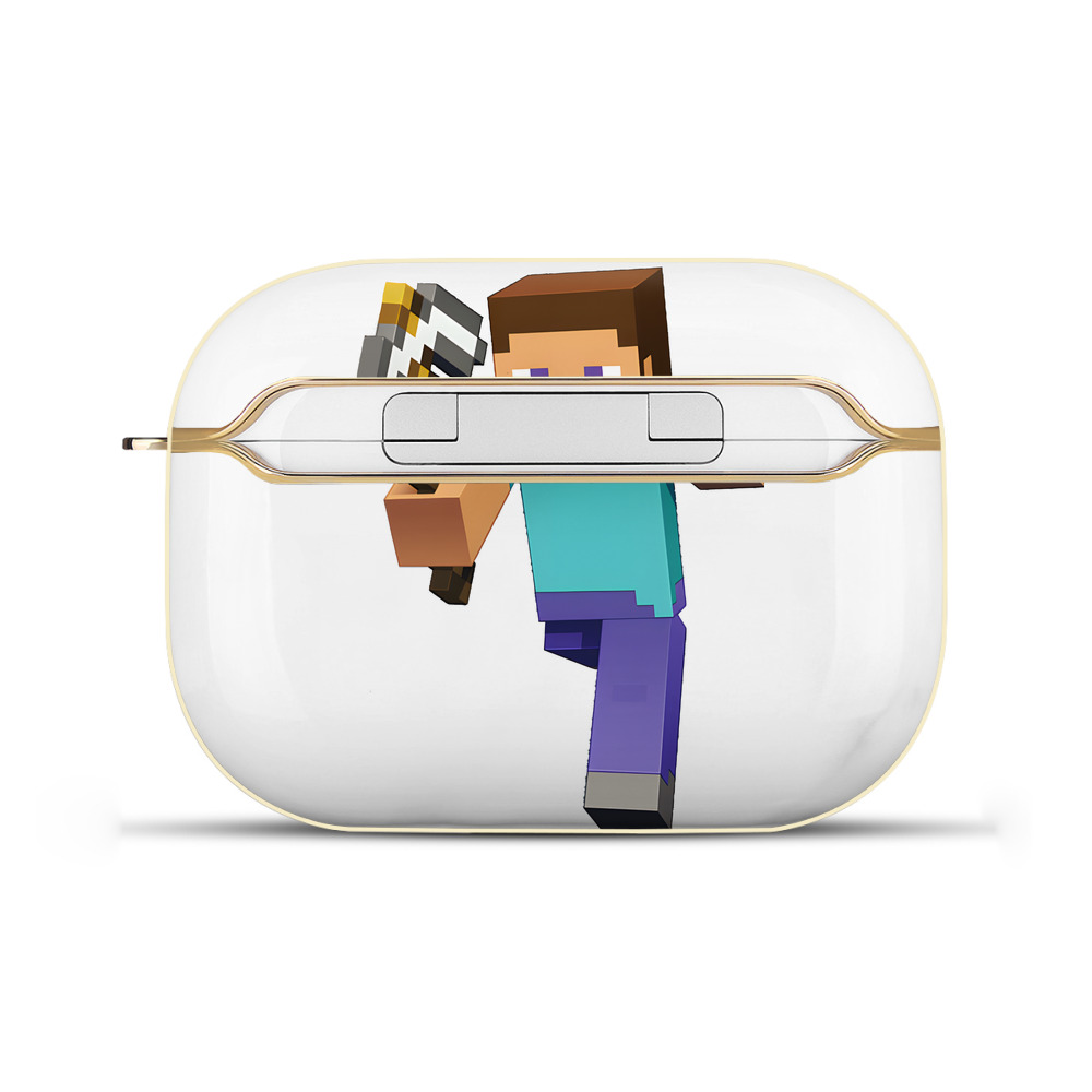 （画像用） マインクラフト ブロックの世界 Minecraft MC Block world 【AirPods Pro用】ハードシェル保護ケース｜耐衝撃・防指紋・カラビナ付き商品仕様