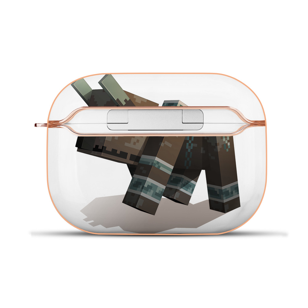 （画像用） マインクラフト ブロックの世界 Minecraft MC Block world 【AirPods Pro用】ハードシェル保護ケース｜耐衝撃・防指紋・カラビナ付き商品仕様