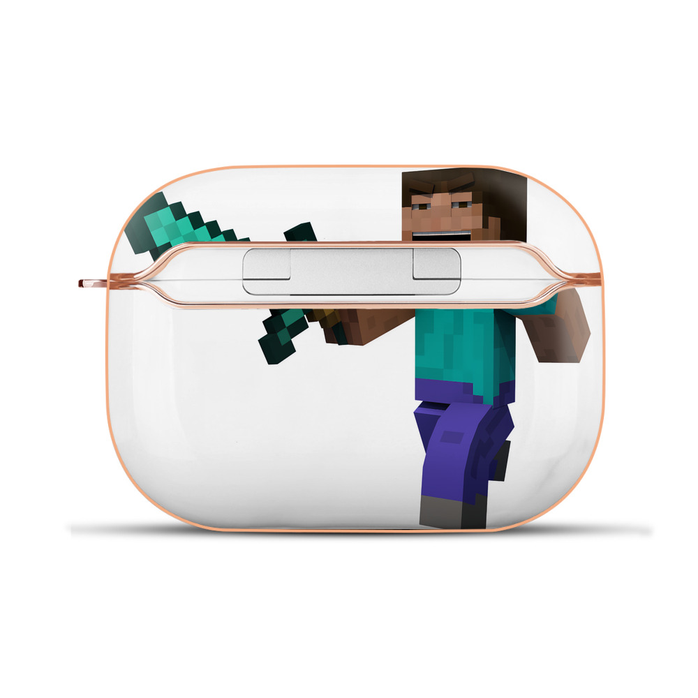 （画像用） マインクラフト ブロックの世界 Minecraft MC Block world 【AirPods Pro用】ハードシェル保護ケース｜耐衝撃・防指紋・カラビナ付き商品仕様