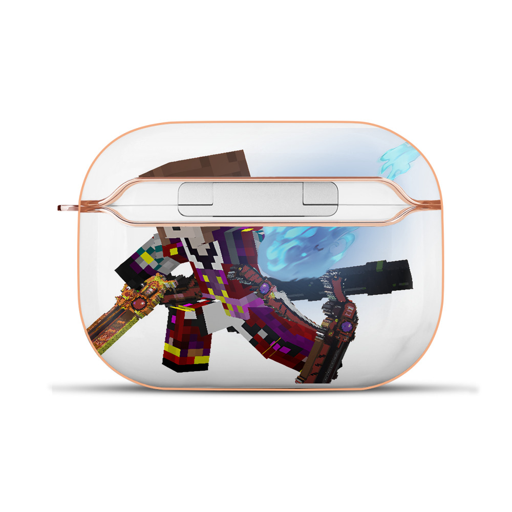 （画像用） マインクラフト ブロックの世界 Minecraft MC Block world 【AirPods Pro用】ハードシェル保護ケース｜耐衝撃・防指紋・カラビナ付き商品仕様