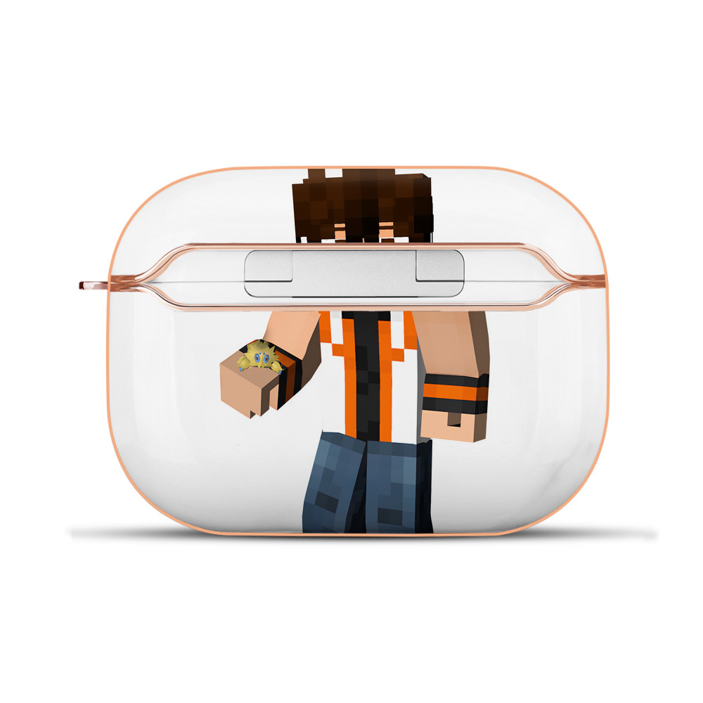 （画像用） マインクラフト ブロックの世界 Minecraft MC Block world 【AirPods Pro用】ハードシェル保護ケース｜耐衝撃・防指紋・カラビナ付き商品仕様