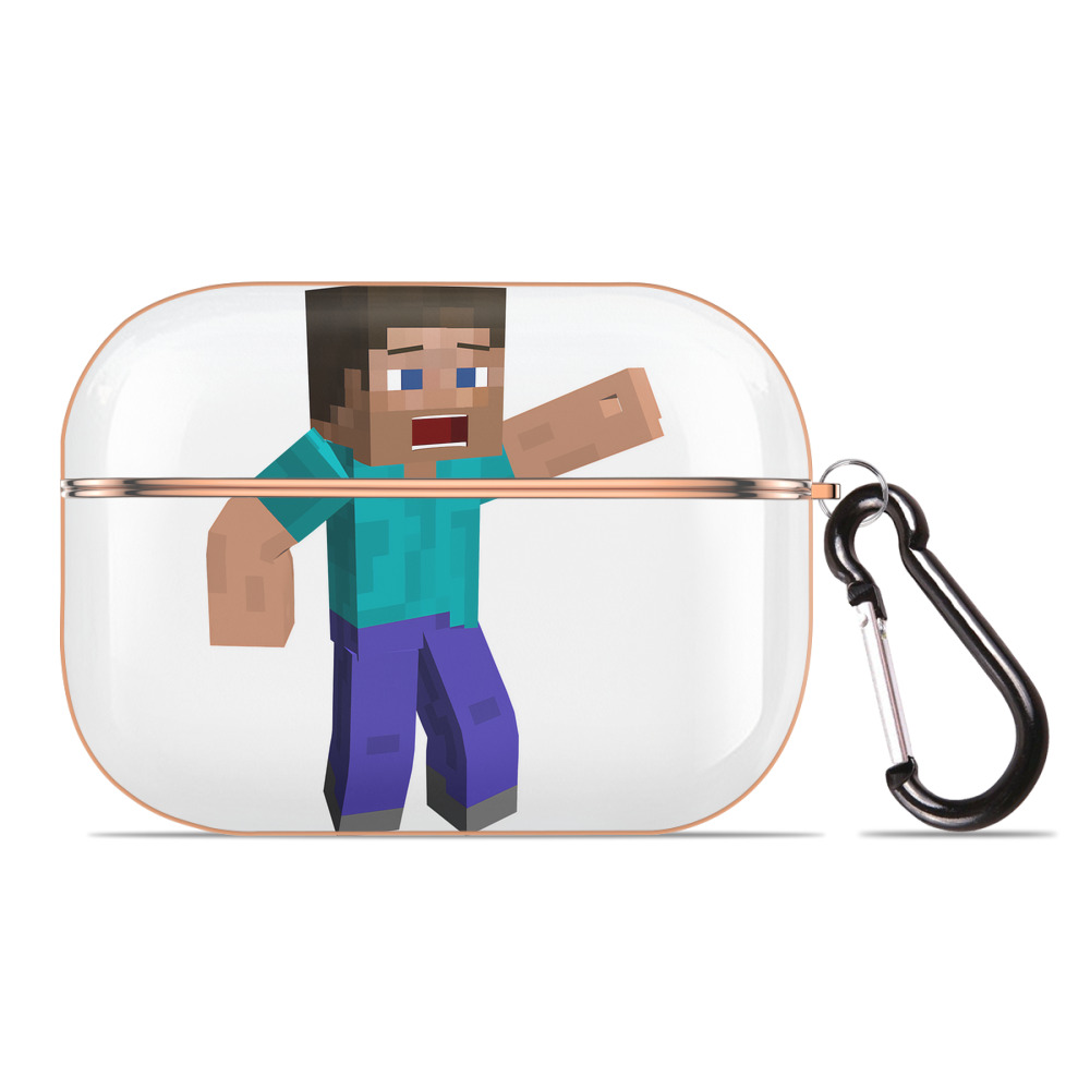（画像用） マインクラフト ブロックの世界 Minecraft MC Block world 【AirPods Pro用】ハードシェル保護ケース｜耐衝撃・防指紋・カラビナ付き商品仕様