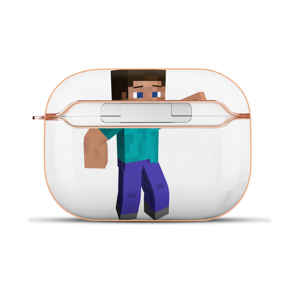 （画像用） マインクラフト ブロックの世界 Minecraft MC Block world 【AirPods Pro用】ハードシェル保護ケース｜耐衝撃・防指紋・カラビナ付き商品仕様