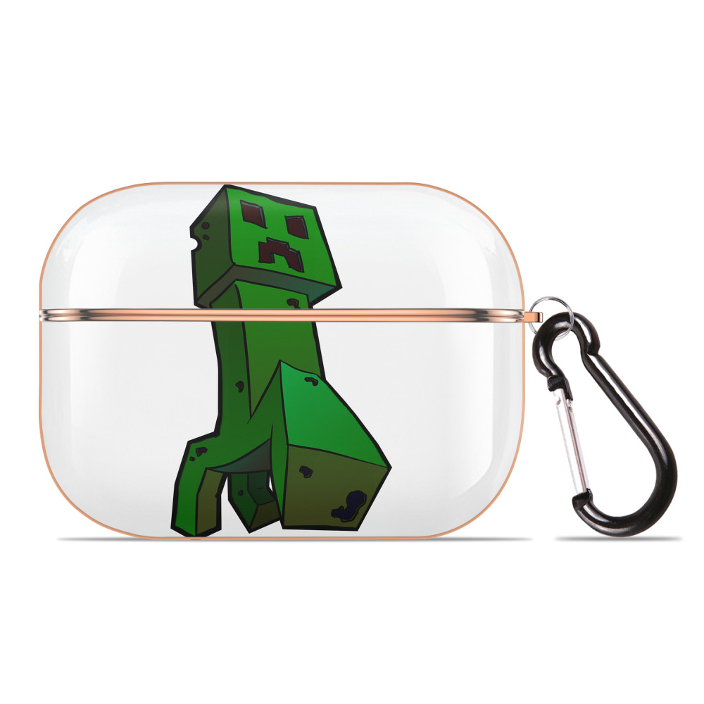 （画像用） マインクラフト ブロックの世界 Minecraft MC Block world 【AirPods Pro用】ハードシェル保護ケース｜耐衝撃・防指紋・カラビナ付き商品仕様