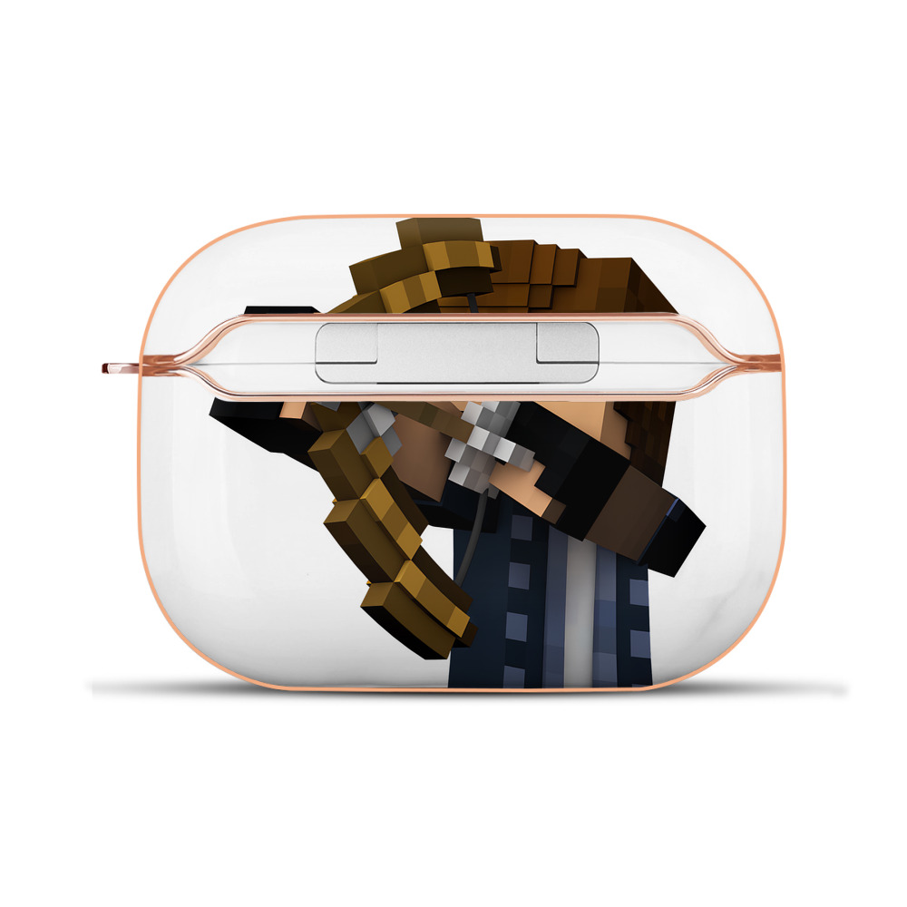 （画像用） マインクラフト ブロックの世界 Minecraft MC Block world 【AirPods Pro用】ハードシェル保護ケース｜耐衝撃・防指紋・カラビナ付き商品仕様