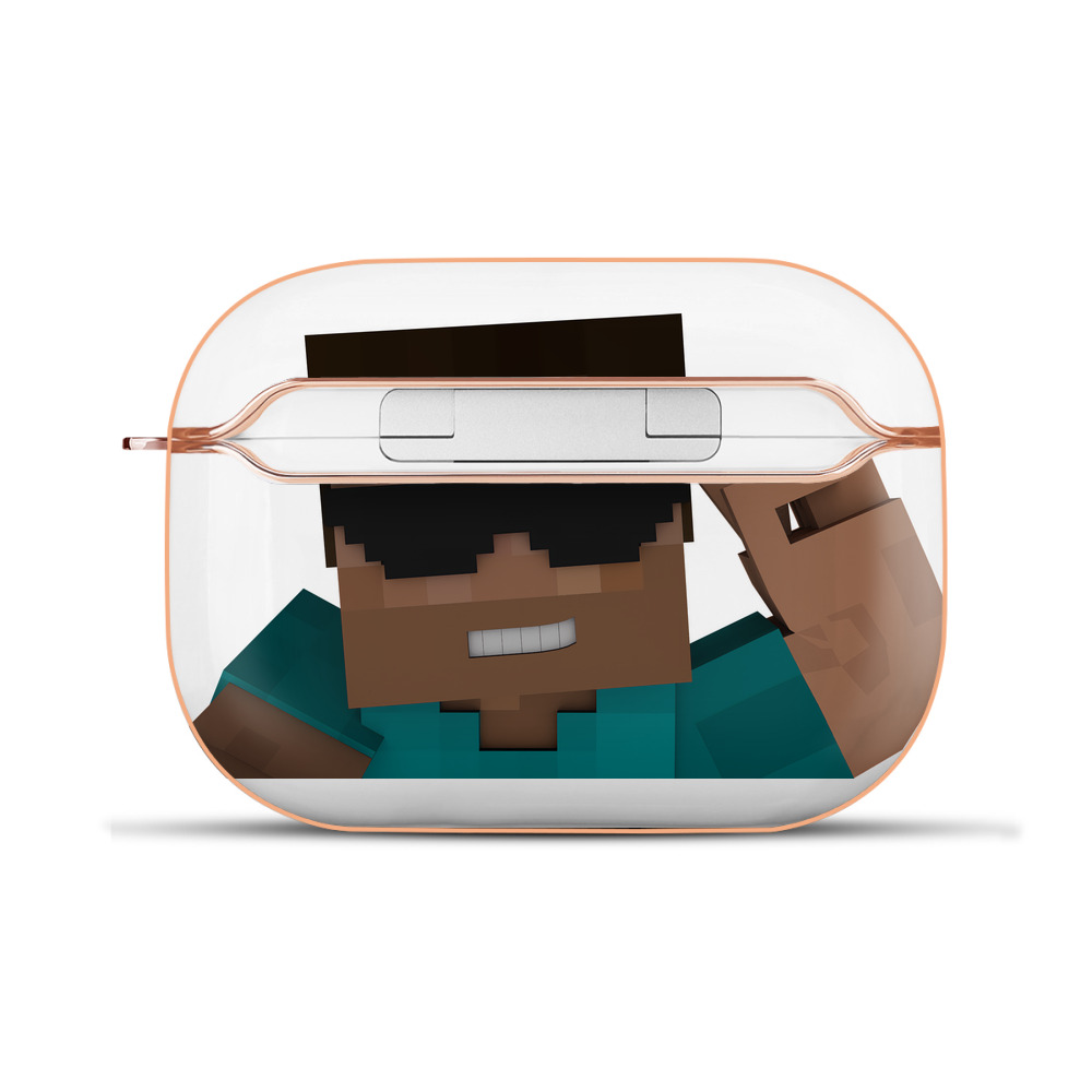 （画像用） マインクラフト ブロックの世界 Minecraft MC Block world 【AirPods Pro用】ハードシェル保護ケース｜耐衝撃・防指紋・カラビナ付き商品仕様