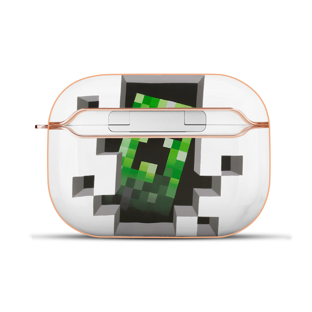 （画像用） マインクラフト ブロックの世界 Minecraft MC Block world 【AirPods Pro用】ハードシェル保護ケース｜耐衝撃・防指紋・カラビナ付き商品仕様