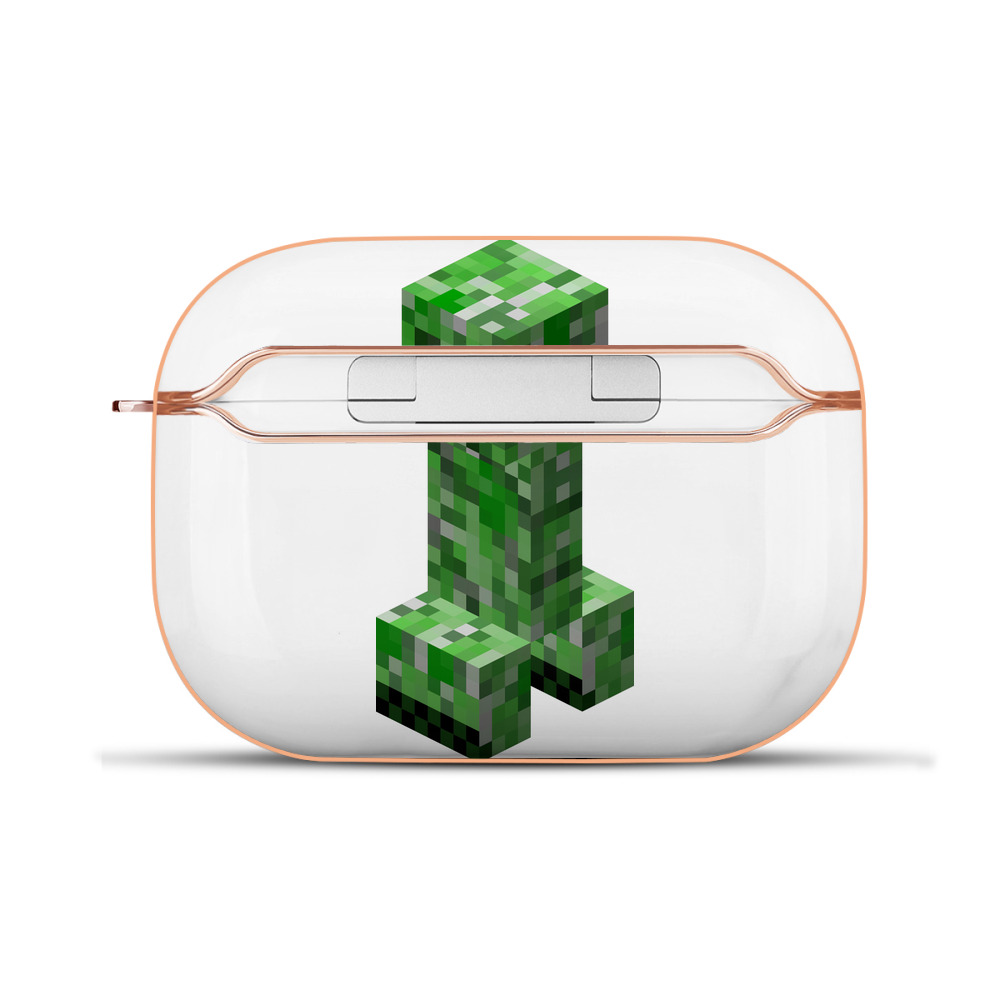 （画像用） マインクラフト ブロックの世界 Minecraft MC Block world 【AirPods Pro用】ハードシェル保護ケース｜耐衝撃・防指紋・カラビナ付き商品仕様