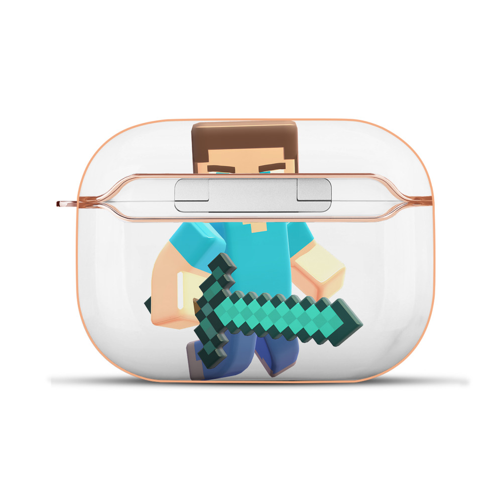（画像用） マインクラフト ブロックの世界 Minecraft MC Block world 【AirPods Pro用】ハードシェル保護ケース｜耐衝撃・防指紋・カラビナ付き商品仕様