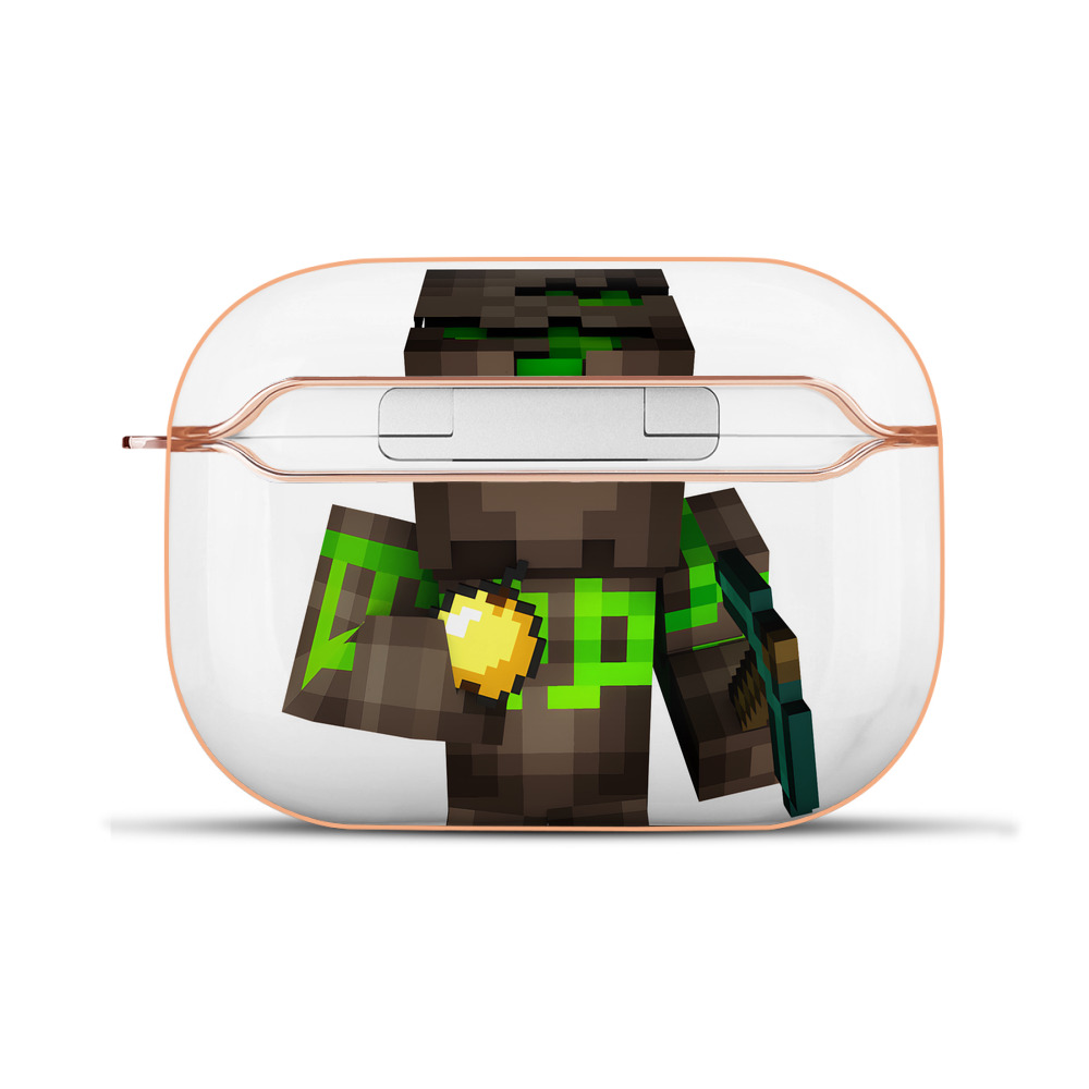 （画像用） マインクラフト ブロックの世界 Minecraft MC Block world 【AirPods Pro用】ハードシェル保護ケース｜耐衝撃・防指紋・カラビナ付き商品仕様