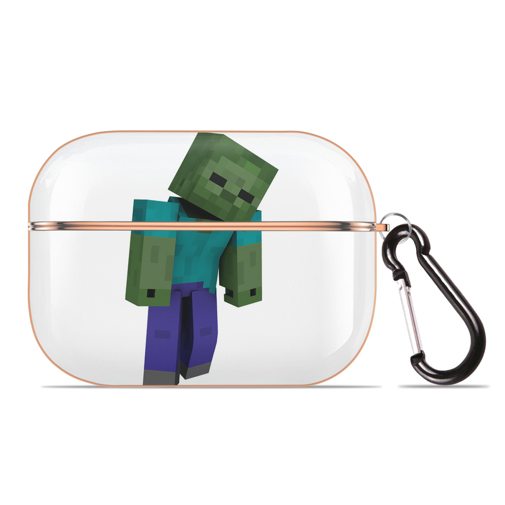 （画像用） マインクラフト ブロックの世界 Minecraft MC Block world 【AirPods Pro用】ハードシェル保護ケース｜耐衝撃・防指紋・カラビナ付き商品仕様