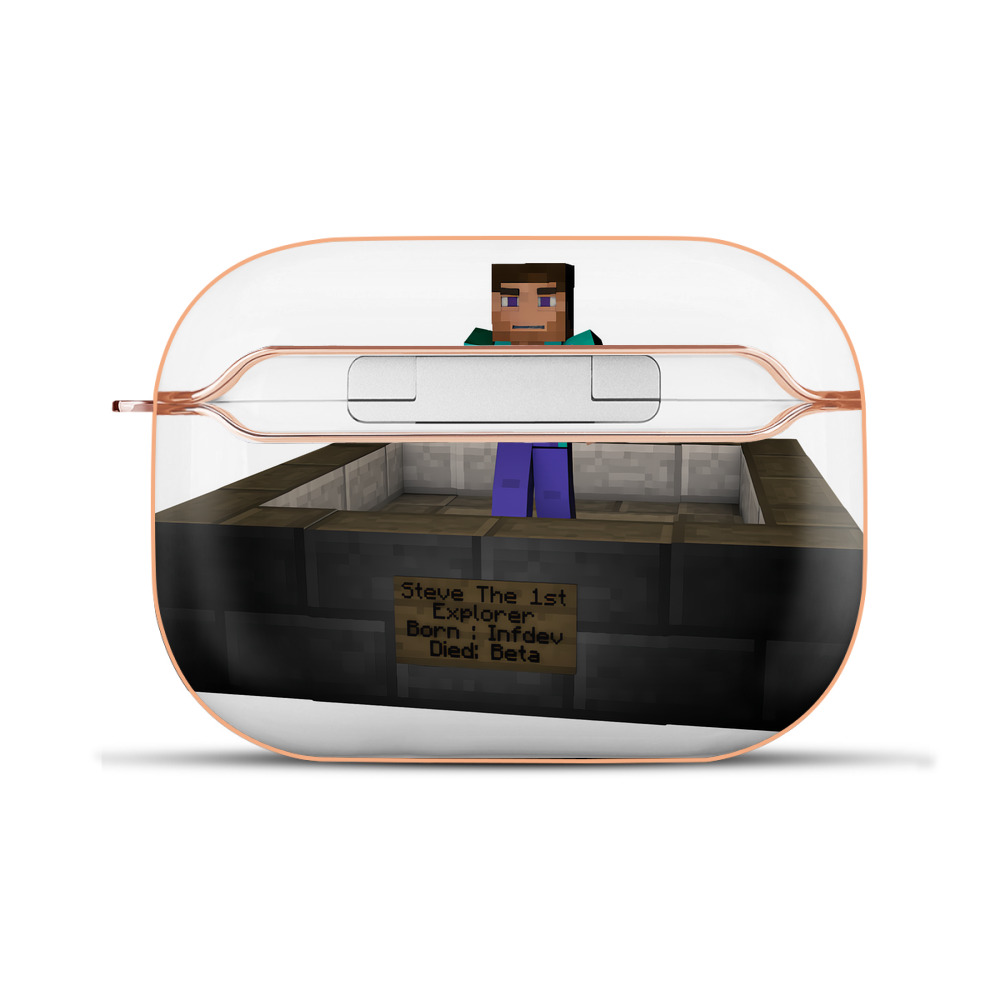 （画像用） マインクラフト ブロックの世界 Minecraft MC Block world 【AirPods Pro用】ハードシェル保護ケース｜耐衝撃・防指紋・カラビナ付き商品仕様