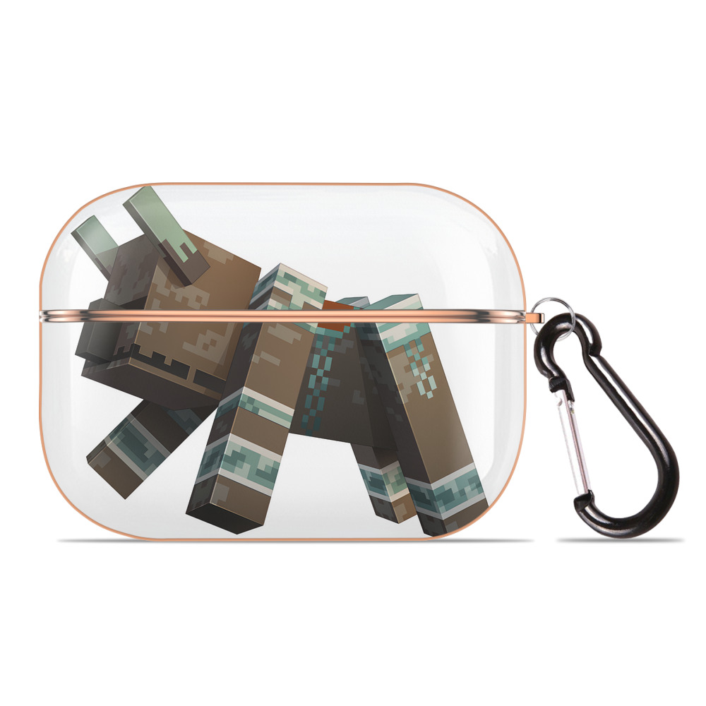 （画像用） マインクラフト ブロックの世界 Minecraft MC Block world 【AirPods Pro用】ハードシェル保護ケース｜耐衝撃・防指紋・カラビナ付き商品仕様