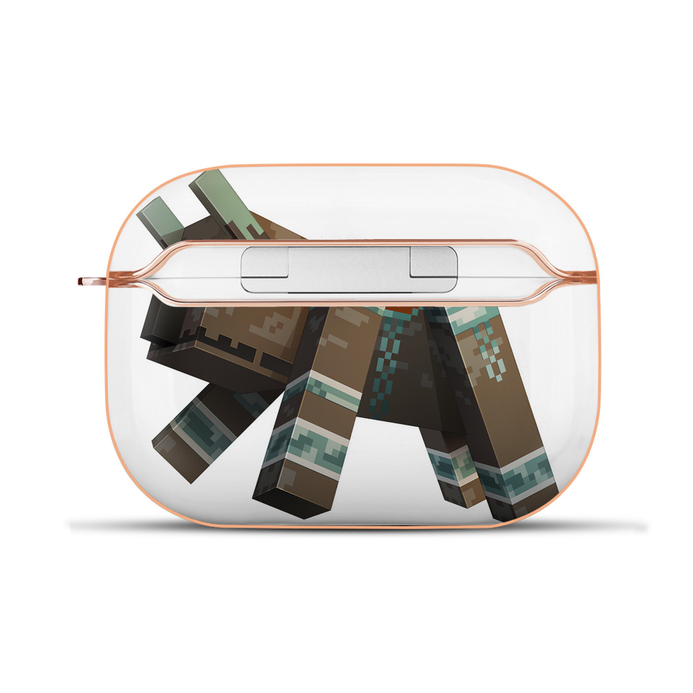 （画像用） マインクラフト ブロックの世界 Minecraft MC Block world 【AirPods Pro用】ハードシェル保護ケース｜耐衝撃・防指紋・カラビナ付き商品仕様
