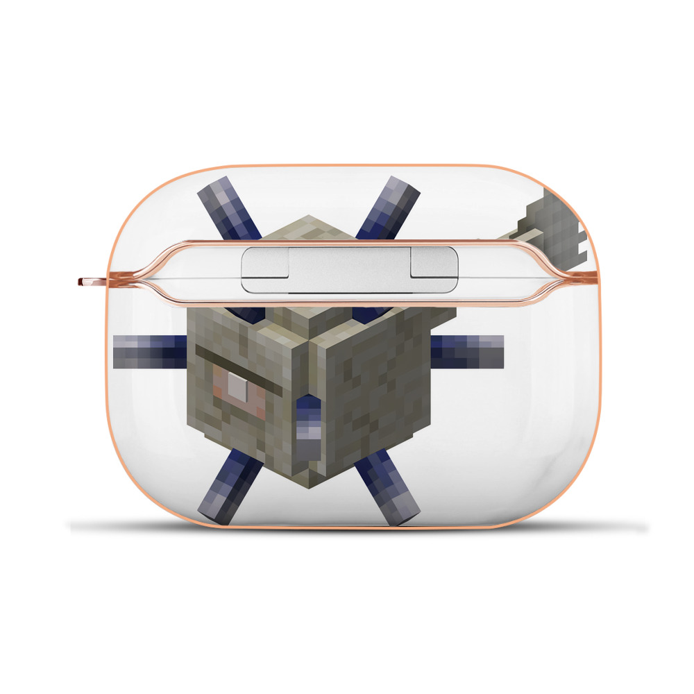 （画像用） マインクラフト ブロックの世界 Minecraft MC Block world 【AirPods Pro用】ハードシェル保護ケース｜耐衝撃・防指紋・カラビナ付き商品仕様