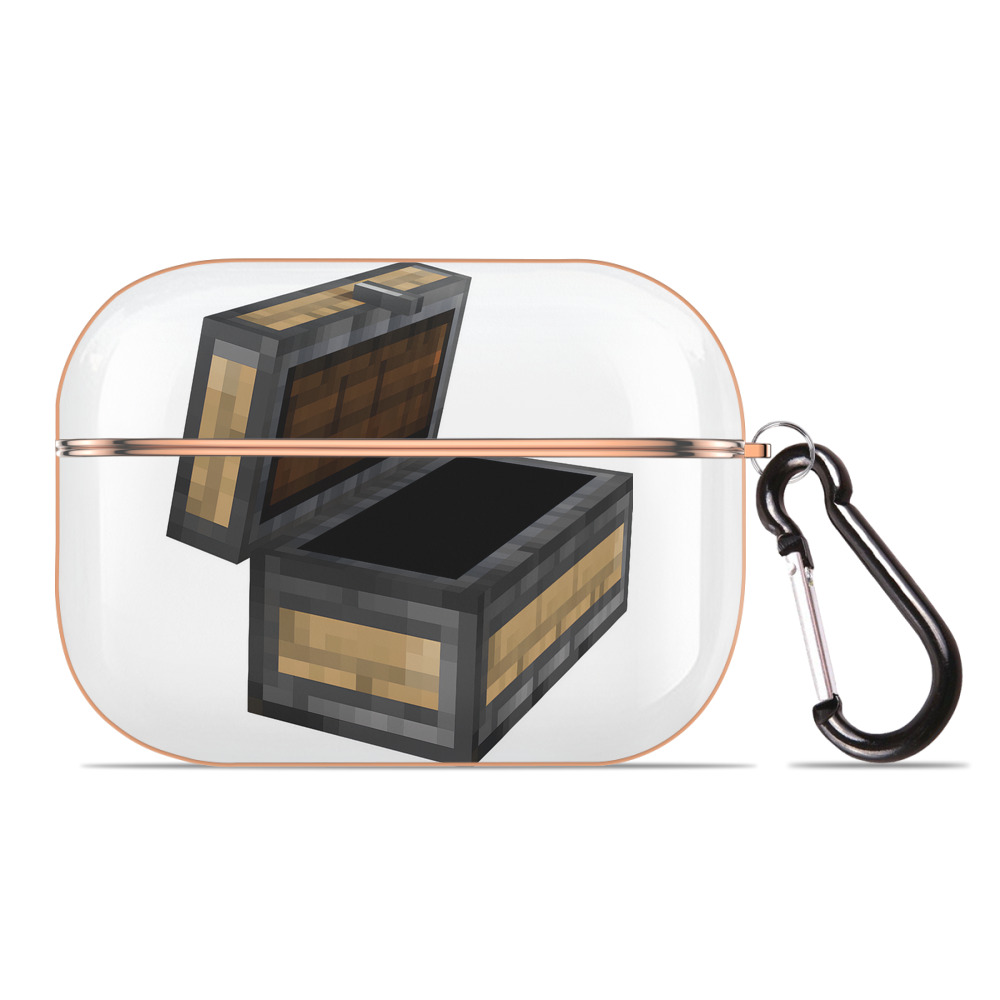 （画像用） マインクラフト ブロックの世界 Minecraft MC Block world 【AirPods Pro用】ハードシェル保護ケース｜耐衝撃・防指紋・カラビナ付き商品仕様