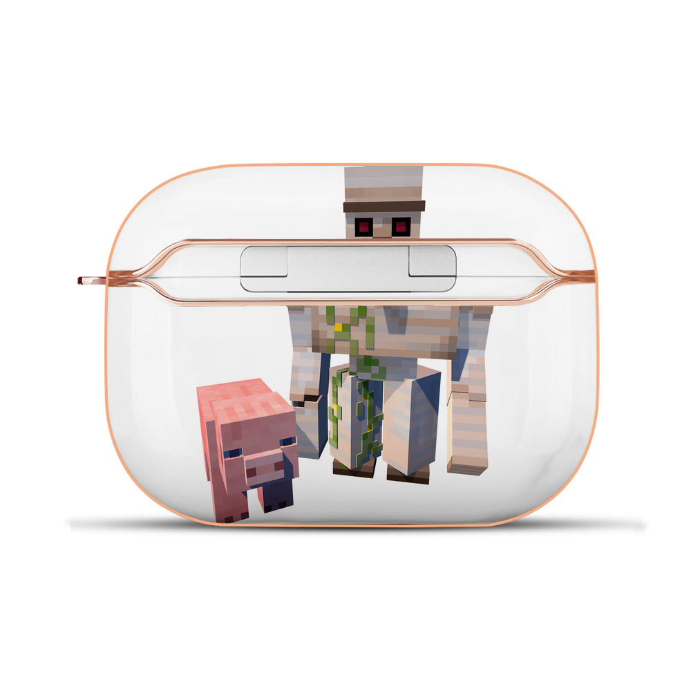 （画像用） マインクラフト ブロックの世界 Minecraft MC Block world 【AirPods Pro用】ハードシェル保護ケース｜耐衝撃・防指紋・カラビナ付き商品仕様