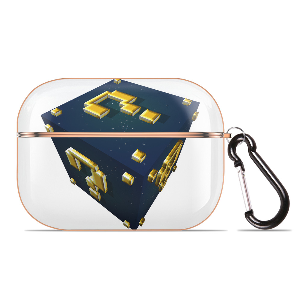 （画像用） マインクラフト ブロックの世界 Minecraft MC Block world 【AirPods Pro用】ハードシェル保護ケース｜耐衝撃・防指紋・カラビナ付き商品仕様