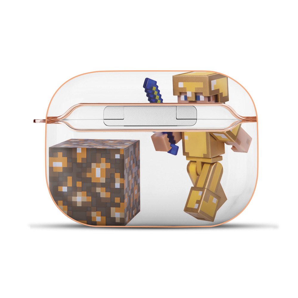 （画像用） マインクラフト ブロックの世界 Minecraft MC Block world 【AirPods Pro用】ハードシェル保護ケース｜耐衝撃・防指紋・カラビナ付き商品仕様