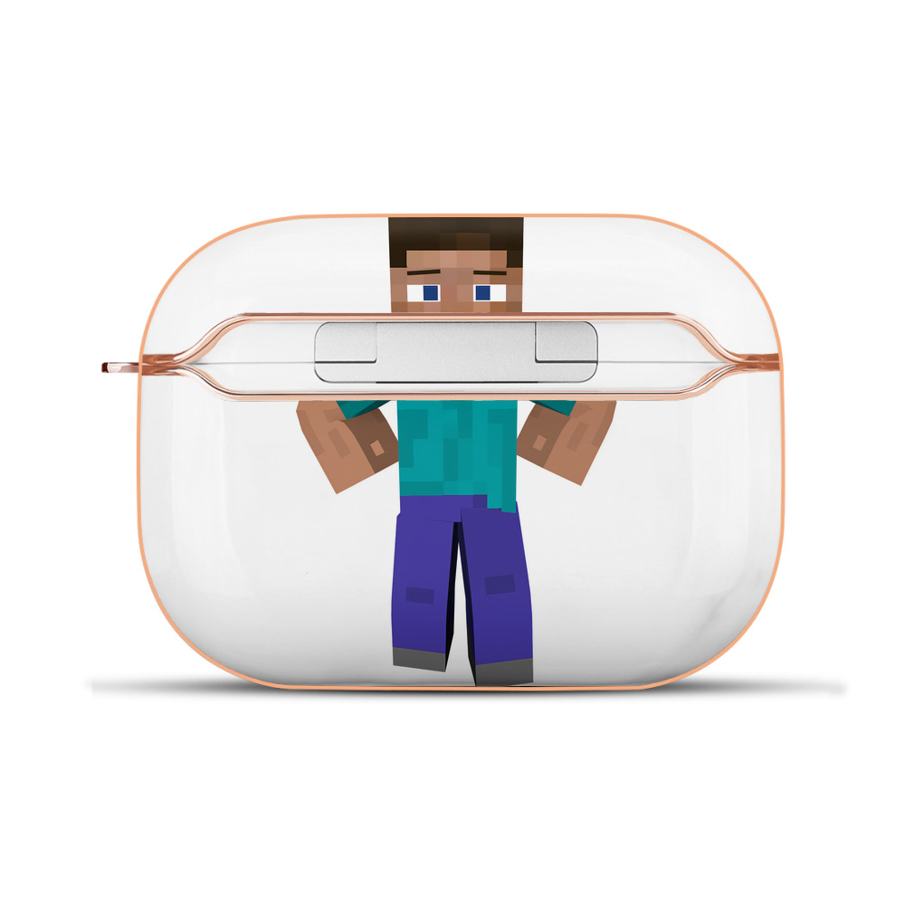 （画像用） マインクラフト ブロックの世界 Minecraft MC Block world 【AirPods Pro用】ハードシェル保護ケース｜耐衝撃・防指紋・カラビナ付き商品仕様