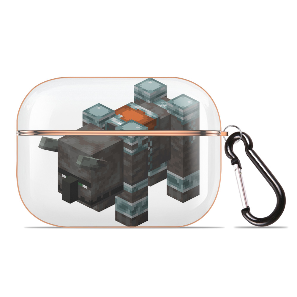 （画像用） マインクラフト ブロックの世界 Minecraft MC Block world 【AirPods Pro用】ハードシェル保護ケース｜耐衝撃・防指紋・カラビナ付き商品仕様