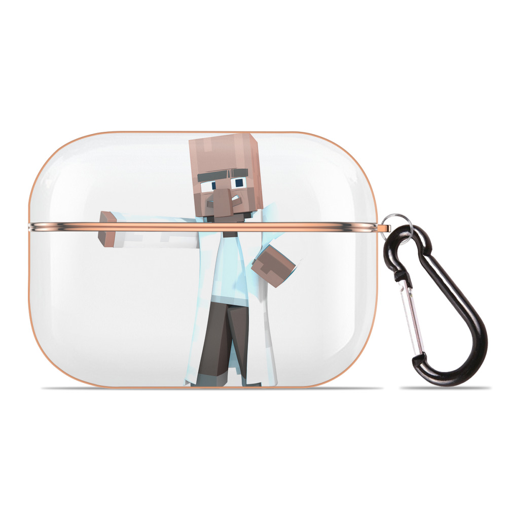 （画像用） マインクラフト ブロックの世界 Minecraft MC Block world 【AirPods Pro用】ハードシェル保護ケース｜耐衝撃・防指紋・カラビナ付き商品仕様