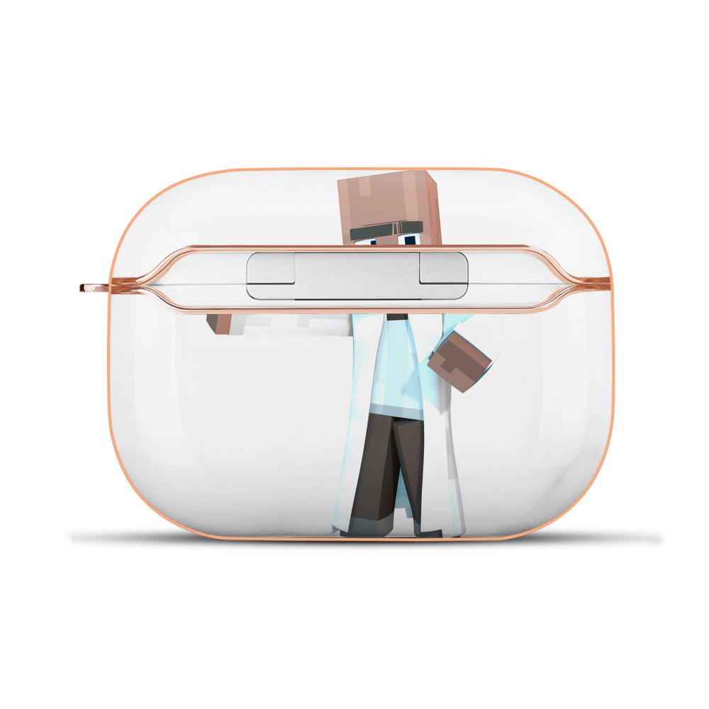 （画像用） マインクラフト ブロックの世界 Minecraft MC Block world 【AirPods Pro用】ハードシェル保護ケース｜耐衝撃・防指紋・カラビナ付き商品仕様