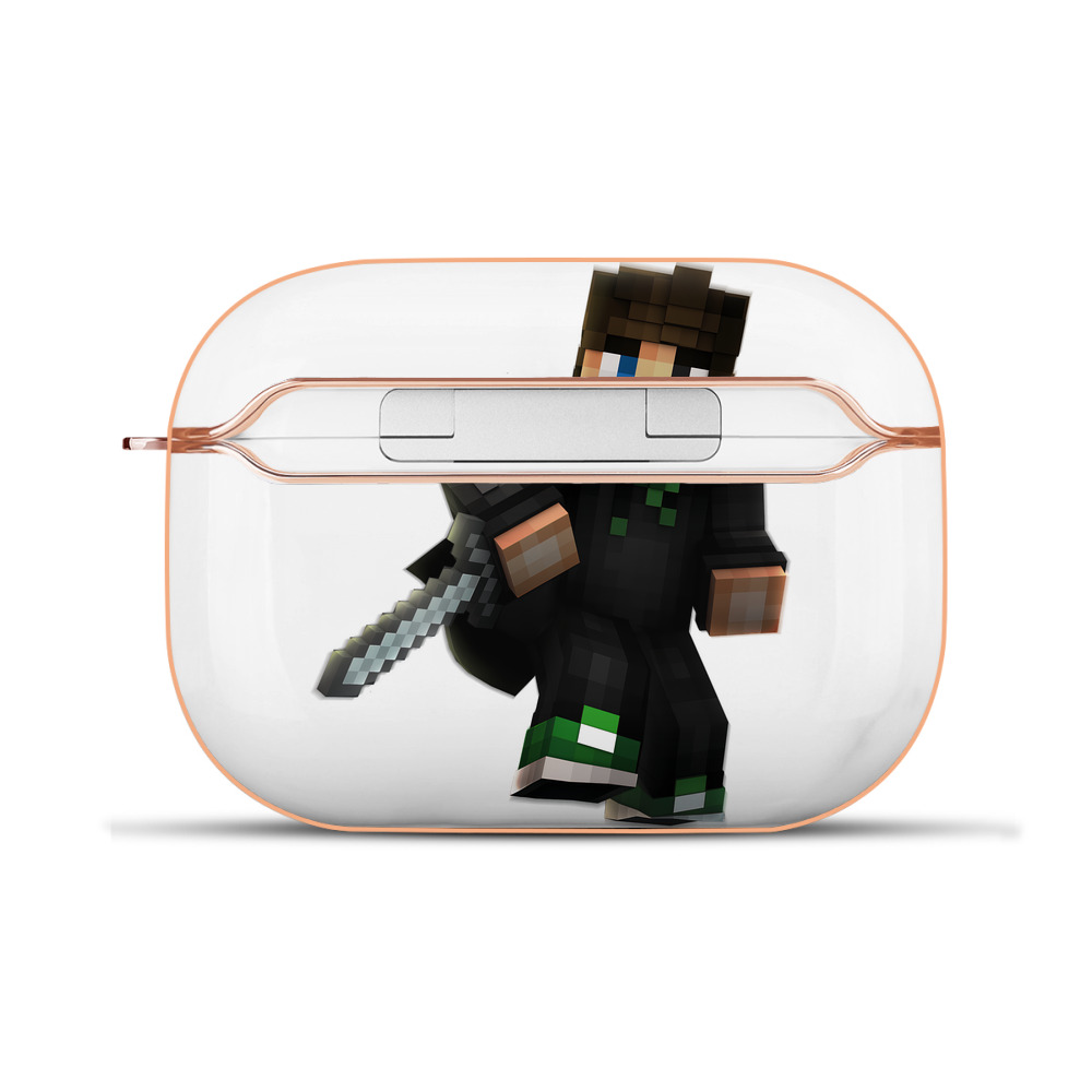 （画像用） マインクラフト ブロックの世界 Minecraft MC Block world 【AirPods Pro用】ハードシェル保護ケース｜耐衝撃・防指紋・カラビナ付き商品仕様