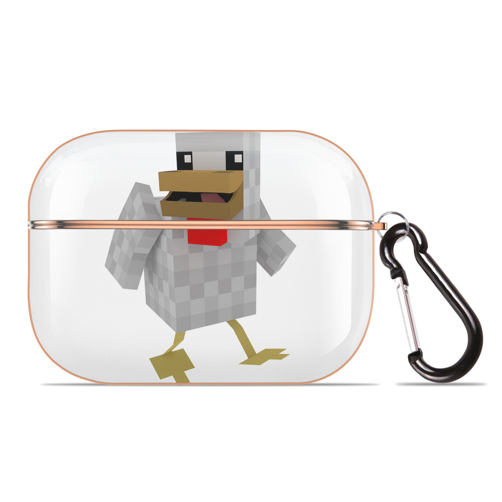 （画像用） マインクラフト ブロックの世界 Minecraft MC Block world 【AirPods Pro用】ハードシェル保護ケース｜耐衝撃・防指紋・カラビナ付き商品仕様
