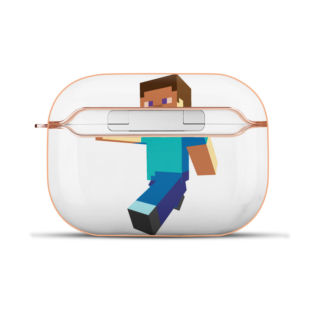 （画像用） マインクラフト ブロックの世界 Minecraft MC Block world 【AirPods Pro用】ハードシェル保護ケース｜耐衝撃・防指紋・カラビナ付き商品仕様