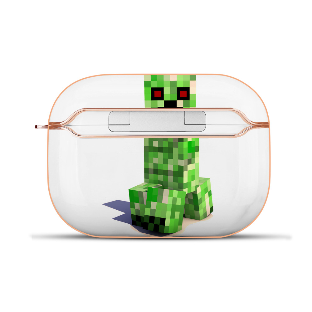 （画像用） マインクラフト ブロックの世界 Minecraft MC Block world 【AirPods Pro用】ハードシェル保護ケース｜耐衝撃・防指紋・カラビナ付き商品仕様