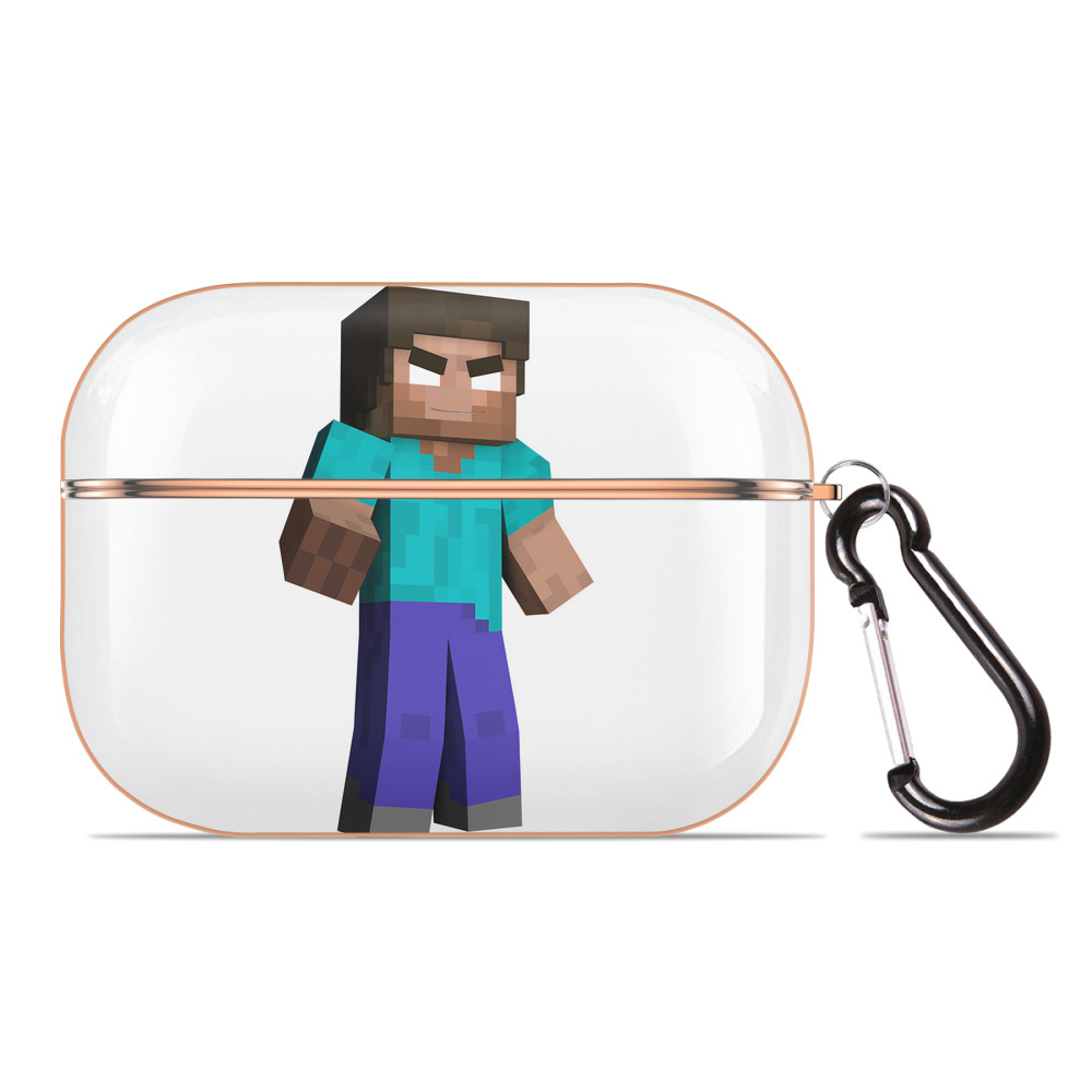 （画像用） マインクラフト ブロックの世界 Minecraft MC Block world 【AirPods Pro用】ハードシェル保護ケース｜耐衝撃・防指紋・カラビナ付き商品仕様