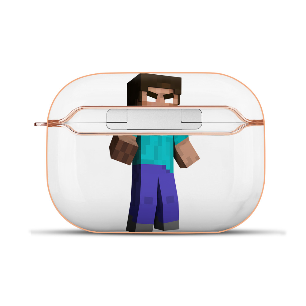 （画像用） マインクラフト ブロックの世界 Minecraft MC Block world 【AirPods Pro用】ハードシェル保護ケース｜耐衝撃・防指紋・カラビナ付き商品仕様