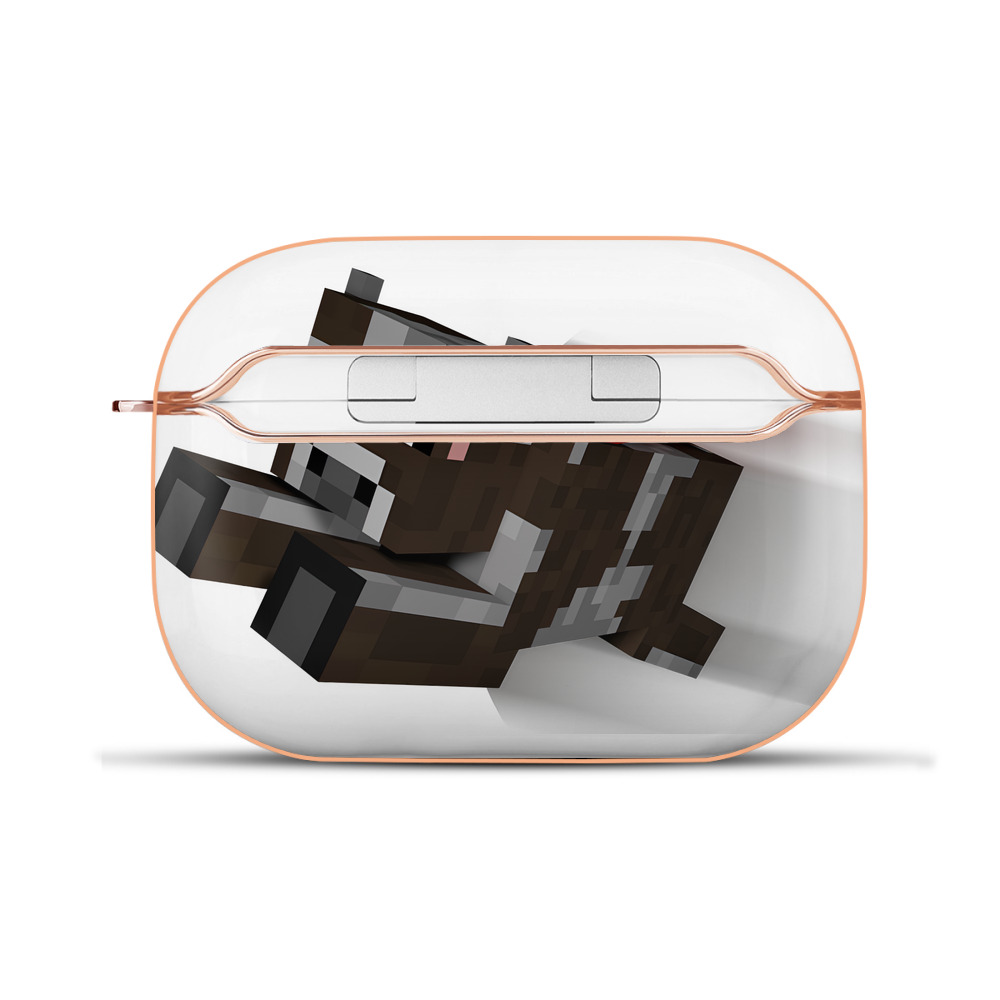（画像用） マインクラフト ブロックの世界 Minecraft MC Block world 【AirPods Pro用】ハードシェル保護ケース｜耐衝撃・防指紋・カラビナ付き商品仕様