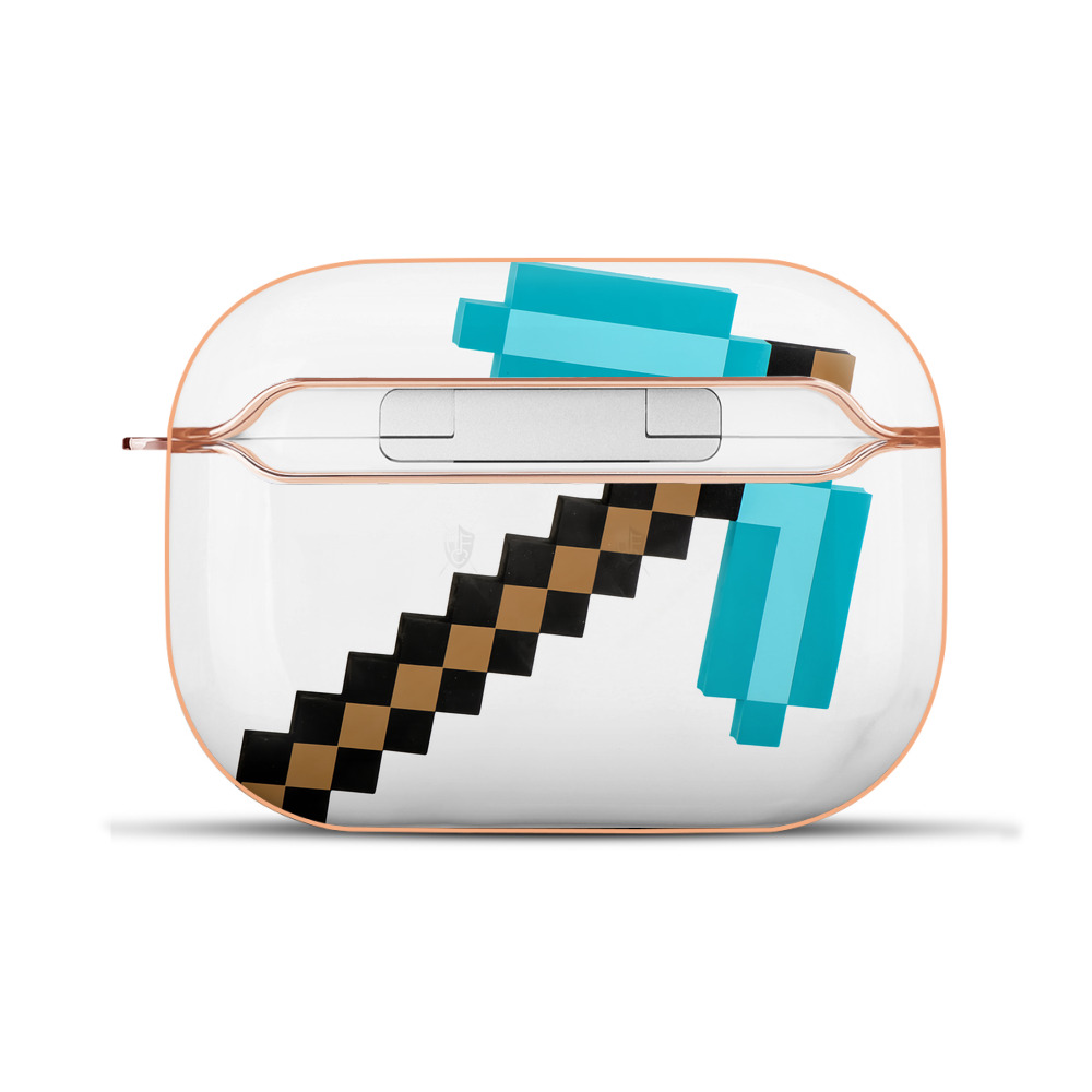 （画像用） マインクラフト ブロックの世界 Minecraft MC Block world 【AirPods Pro用】ハードシェル保護ケース｜耐衝撃・防指紋・カラビナ付き商品仕様