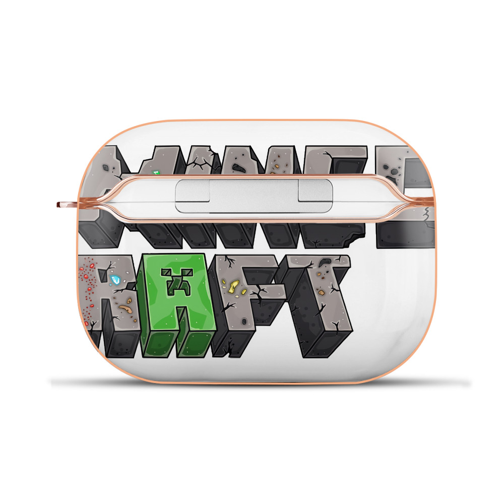 （画像用） マインクラフト ブロックの世界 Minecraft MC Block world 【AirPods Pro用】ハードシェル保護ケース｜耐衝撃・防指紋・カラビナ付き商品仕様